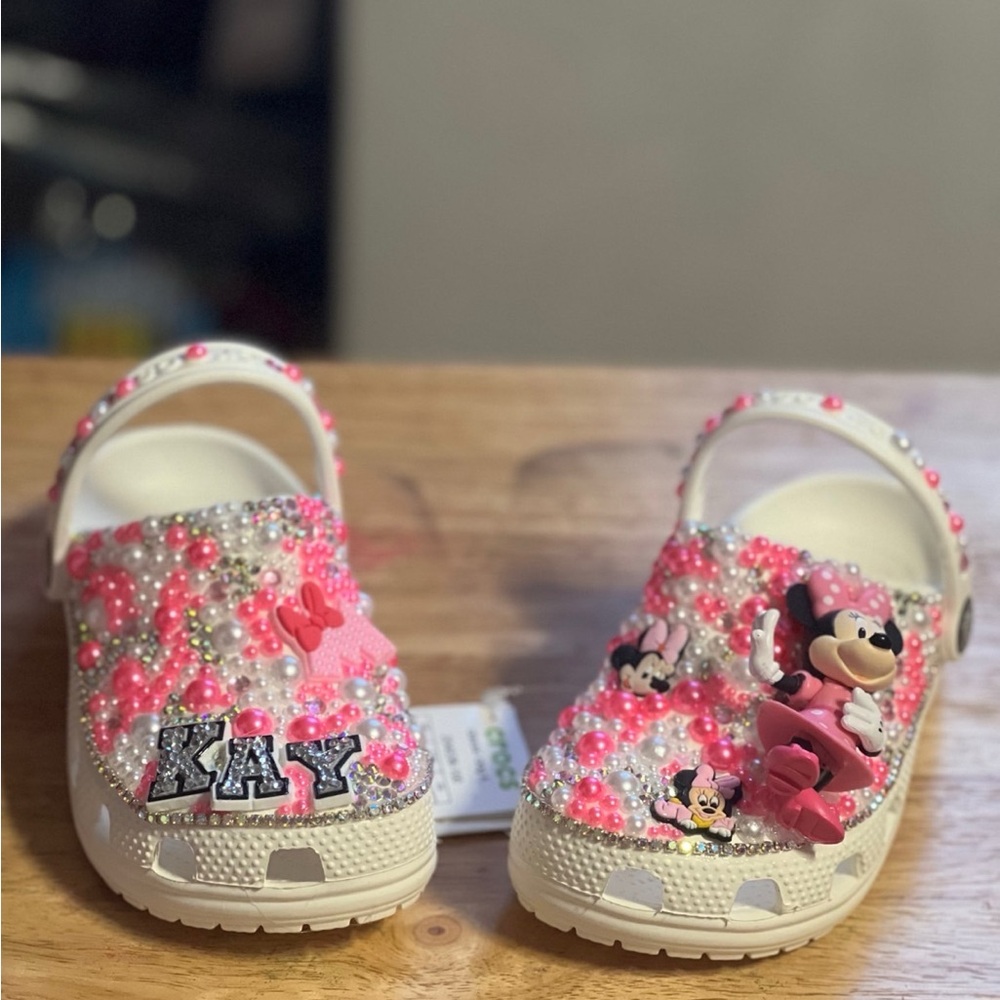 Custom crocs outfits shoes amd ruffle socks